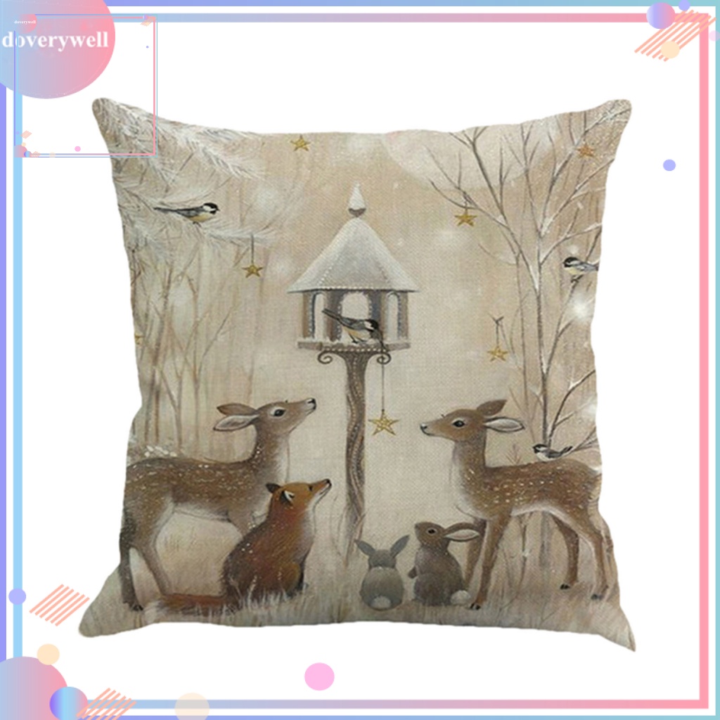 Vỏ Gối Sofa Trang Trí Chủ Đề Giáng Sinh Đáng Yêu