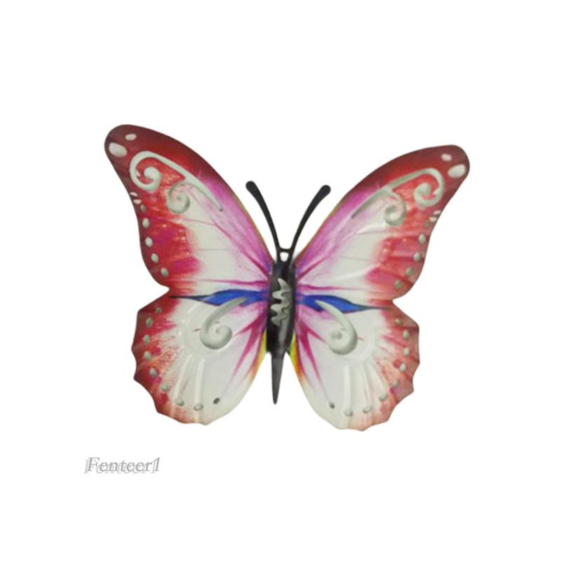 [Fenteer1] Bức Tường Nghệ Thuật Hình Bướm Kim Loại Trang Trí Nền Nông Trại