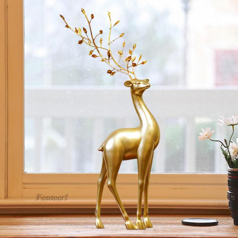 [Fenteer1] Mô Hình Tượng Tuần Lộc Để Bàn Trang Trí Tiệc Có Thể Giống Thật