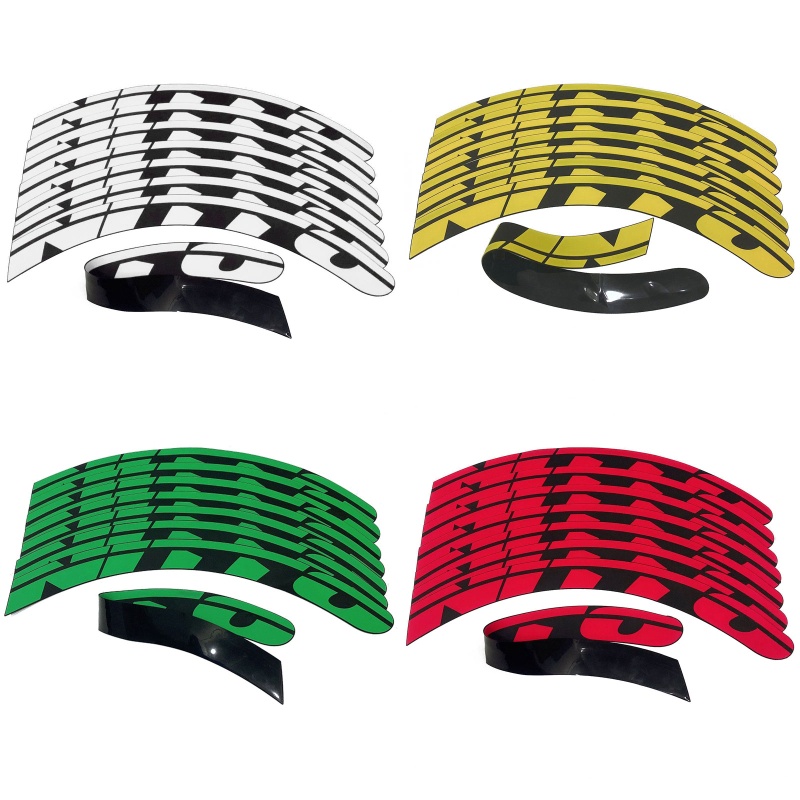 Set 8 Sticker Họa Tiết Chữ Ntto-Pattern Dùng Để Trang Trí Trục Bánh Xe