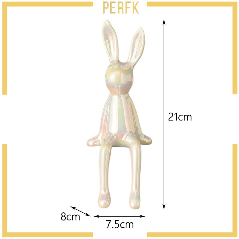 [Perfk] Tượng Thỏ Điêu Khắc Trang Trí Hành Lang Phòng Ngủ Văn Phòng