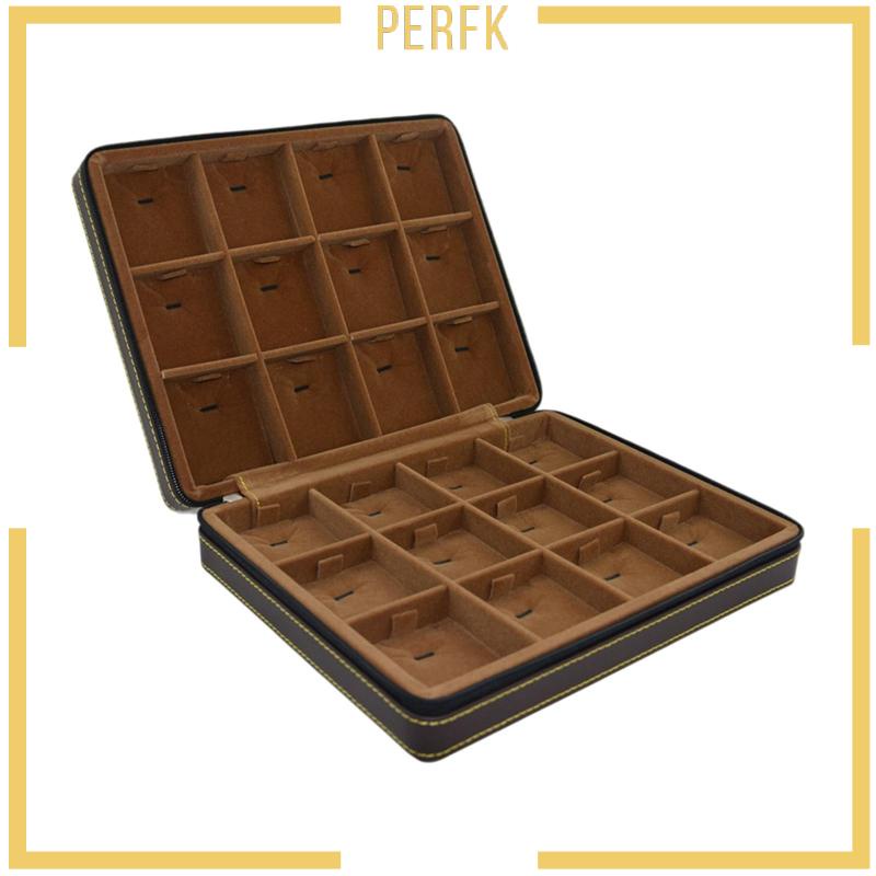 [Perfk] Hộp Đựng Trang Sức Du Lịch Hiện Đại Cho Nhà Tắm Quầy Barer Bông Tai