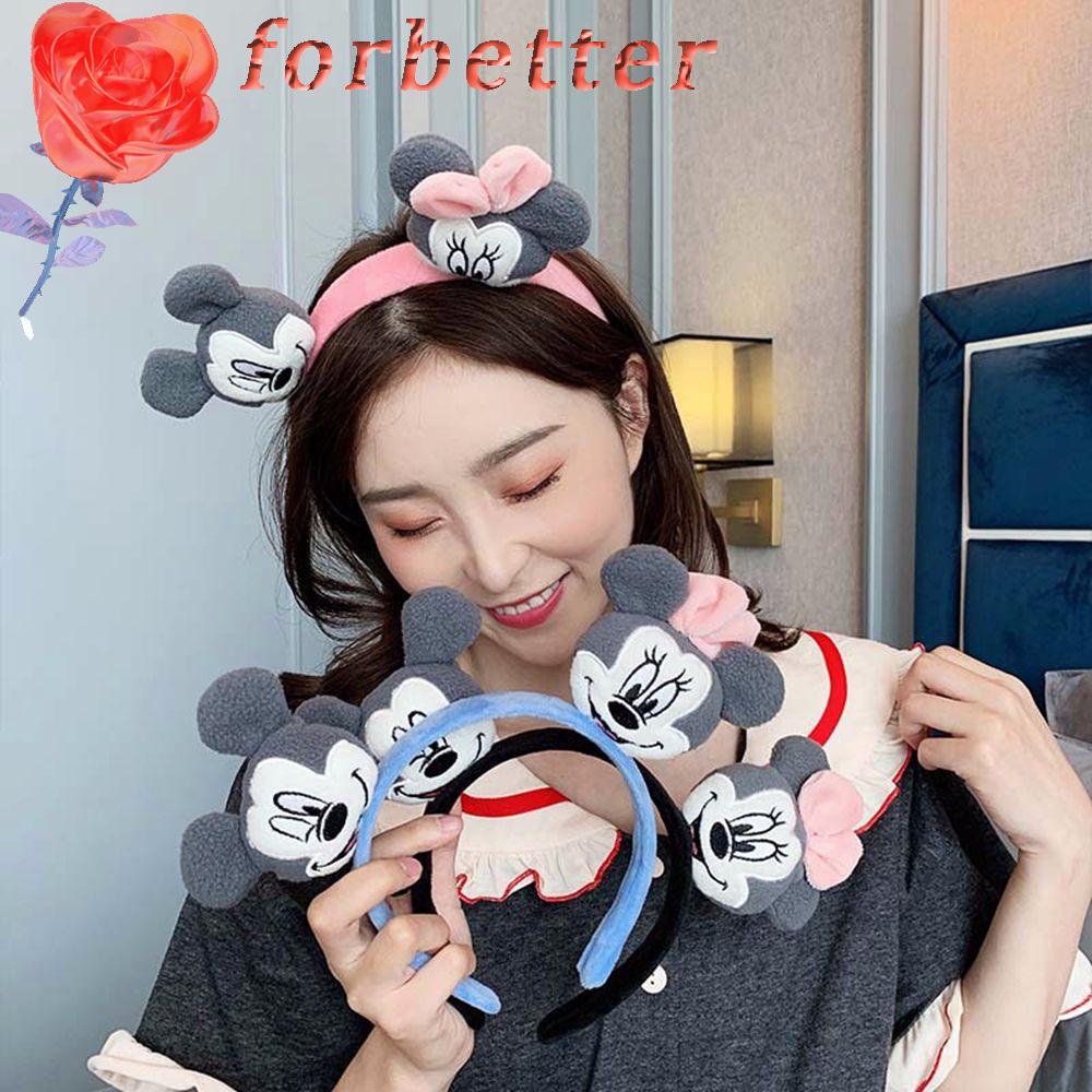 Băng đô cài tóc rửa mặt Mềm Mại Hình Chuột Mickey Xinh Xắn