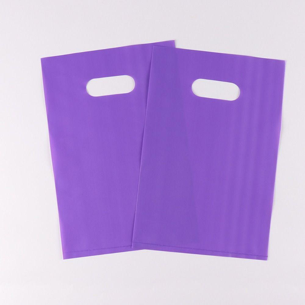 UUMIR Set 200 Túi Đựng Hàng Hóa 7.8 &quot;x12&quot; Màu Hồng &amp; Tím Có Tay Cầm Có Thể Tái Sử Dụng