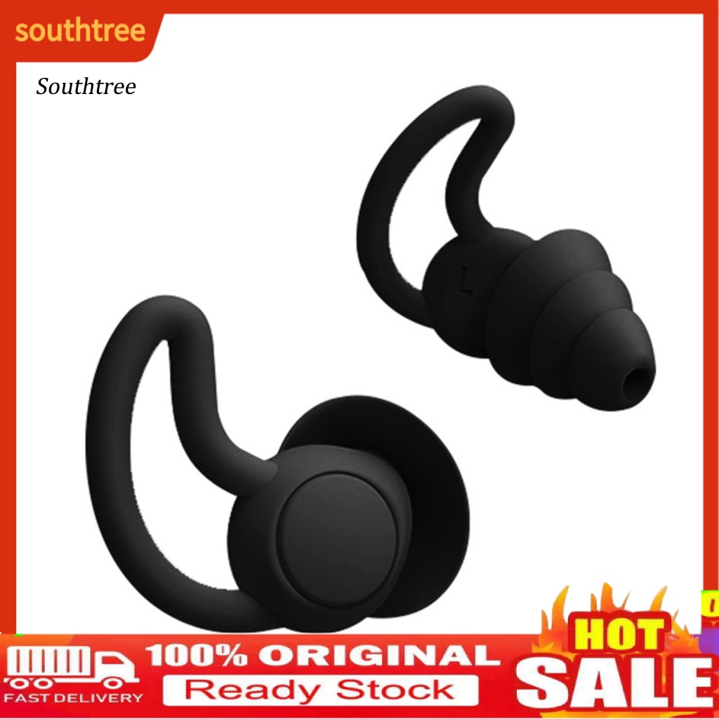1 Cặp Nút Bịt Tai Bằng Silicone Chống Ồn Chống Trượt Chống Thấm Nước Có Thể Tái Sử Dụng