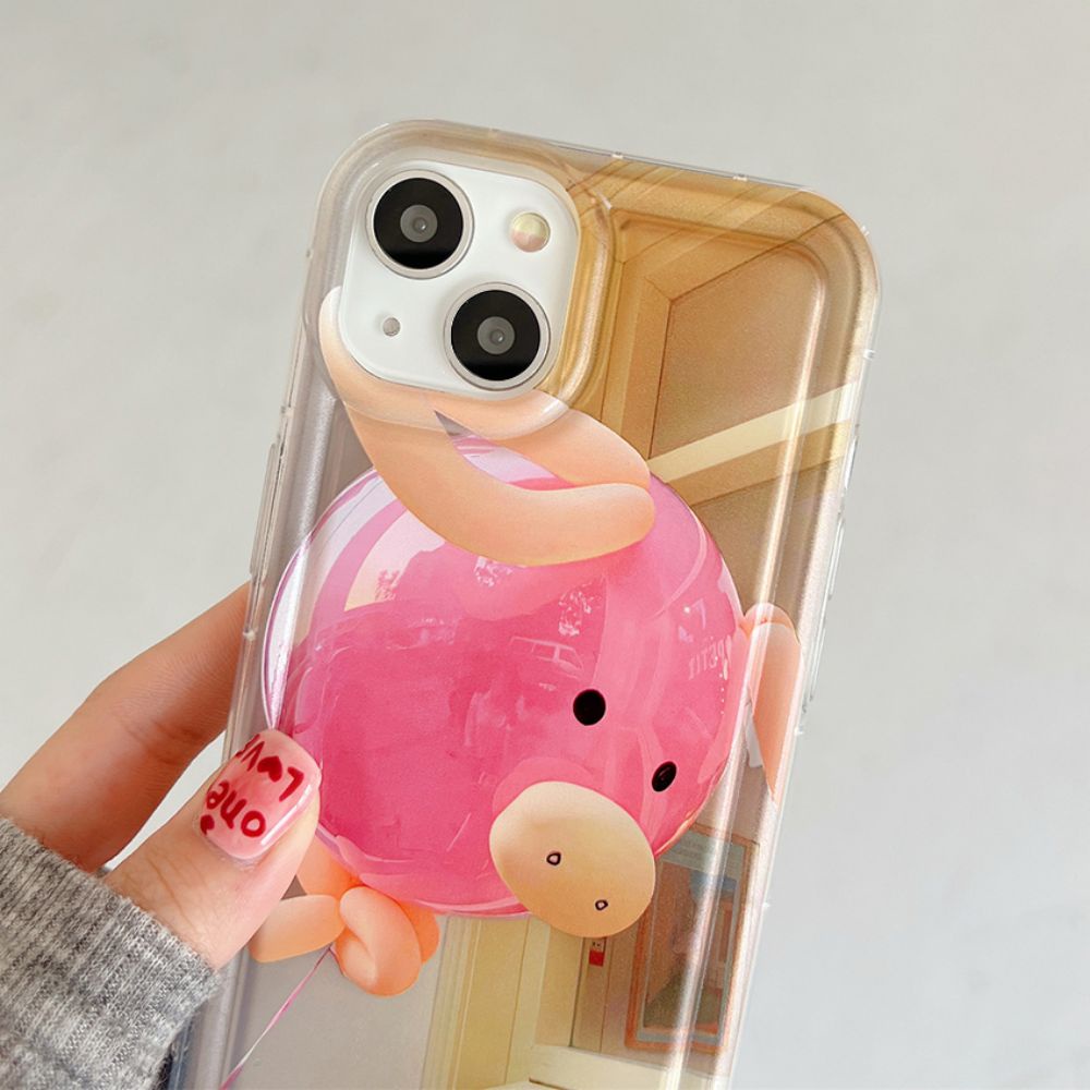 Ốp Điện Thoại TPU Mềm Hình Heo Hồng Có Túi Khí Chống Sốc Cho IPhone 11 14 13 12 Pro Max XS XR 7 8 +