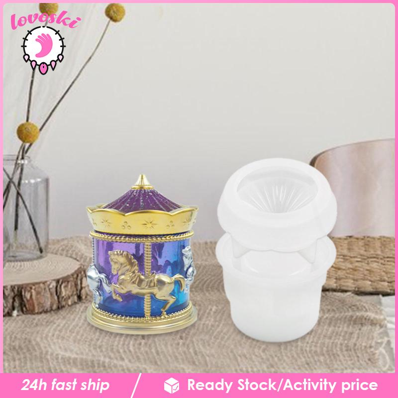 Hộp Đựng Bút Bằng Nhựa Resin Có Nắp DIY