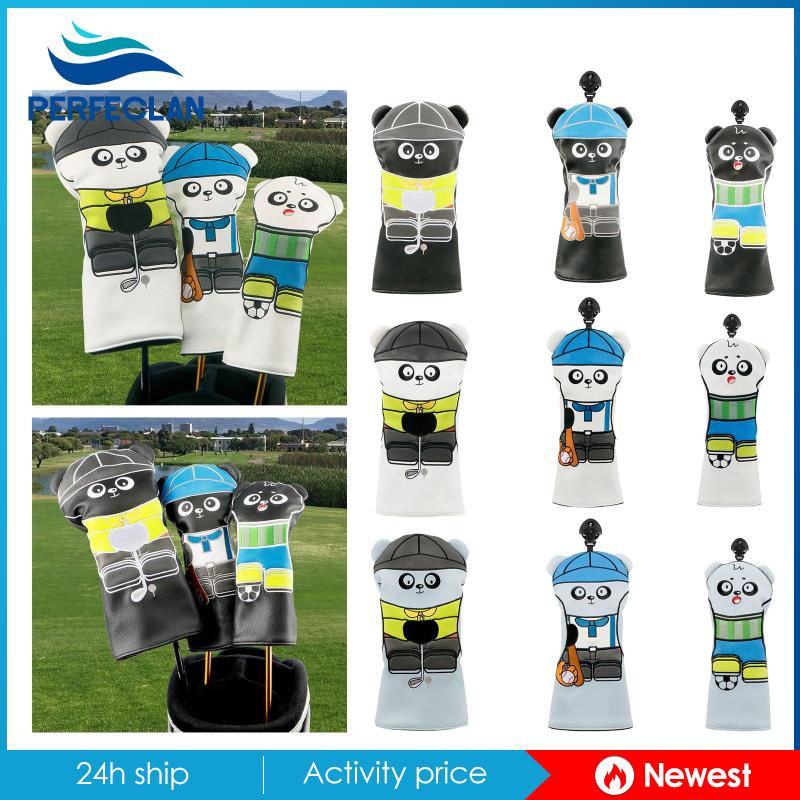 Set 4 Vỏ Bọc Đầu Gậy Đánh Golf Bằng Da PU Dễ Thương