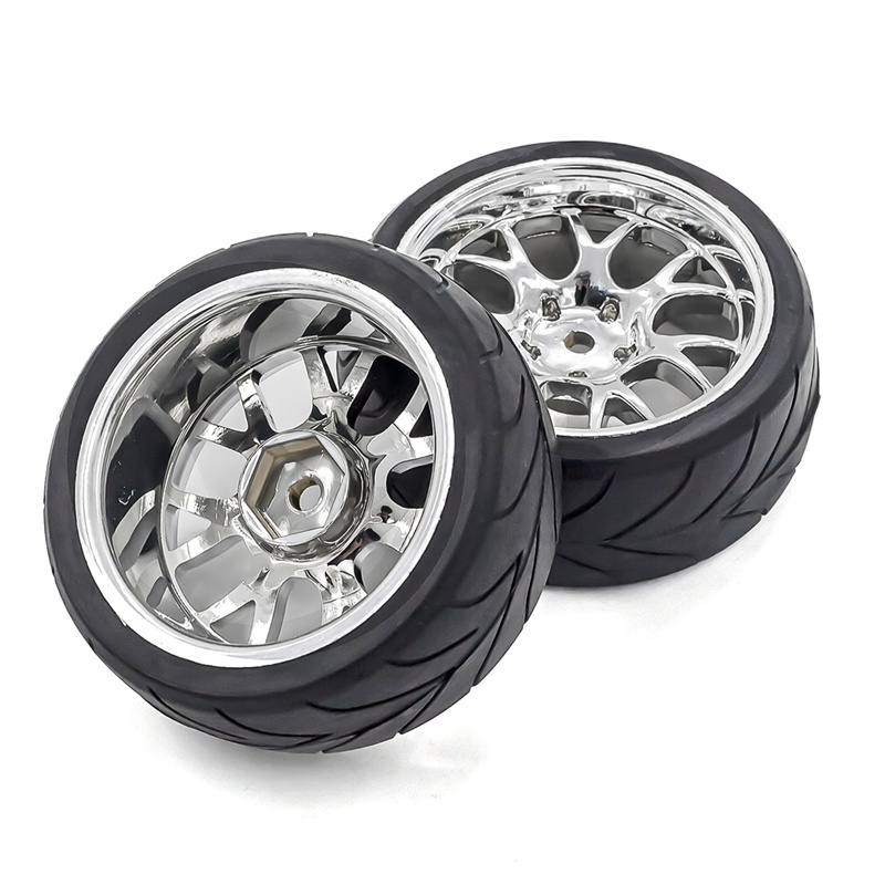 Bộ 4 Bánh Xe Cao Su 66Mm Tỉ Lệ 1 / 10 Cho Xe Điều Khiển HSP HPI Sakura Tamiya Traxxas