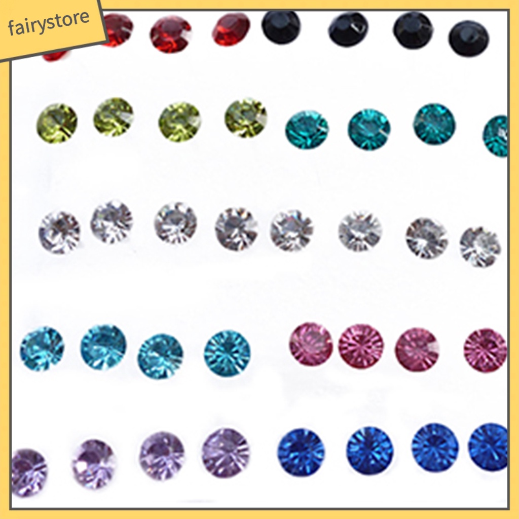 Set 20 Đôi Khuyên Tai Đính Đá Thời Trang Cho Nữ