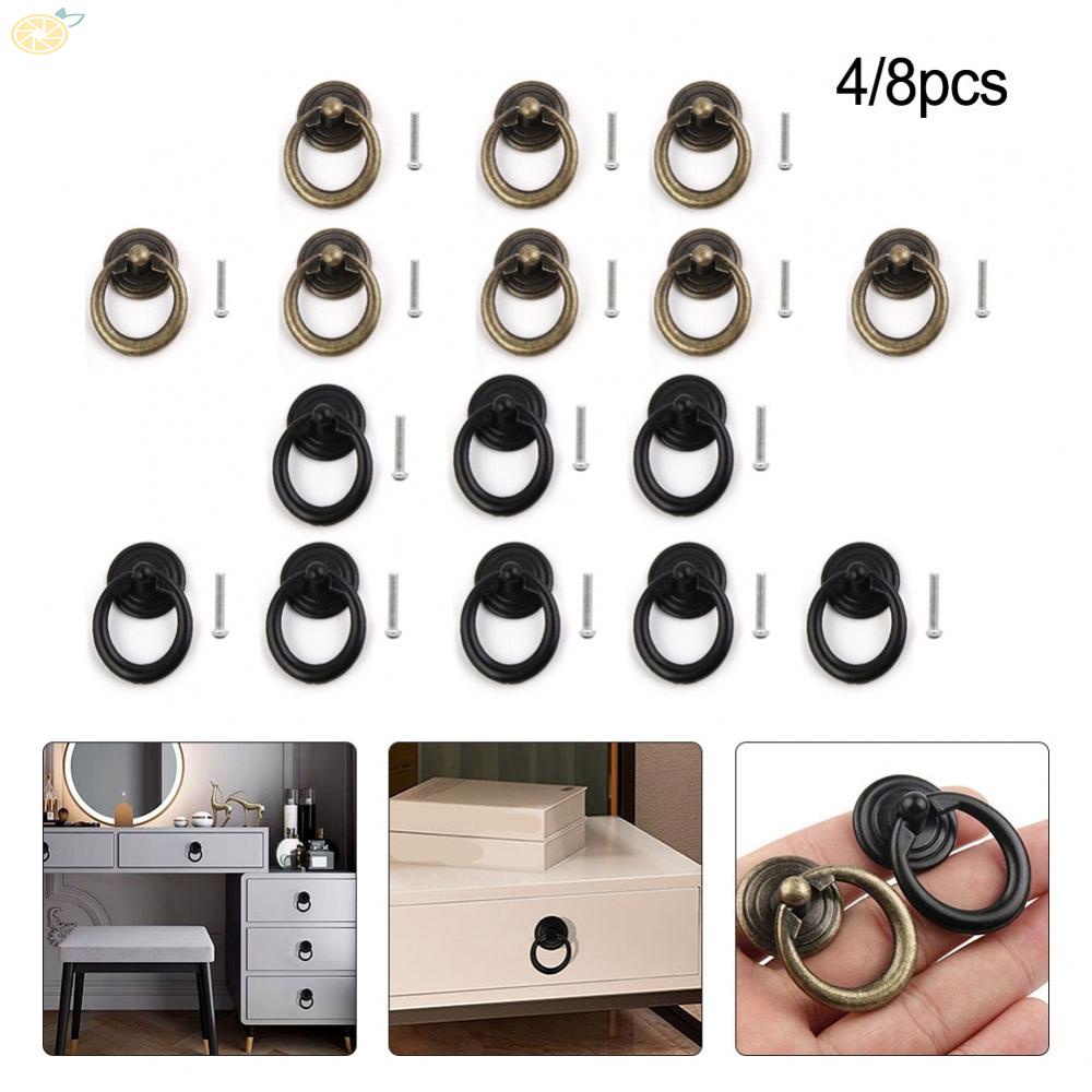 【VARSTR】4/8x Drawer Pull Handle Rings For Furniture Hardware Handle Home Decor