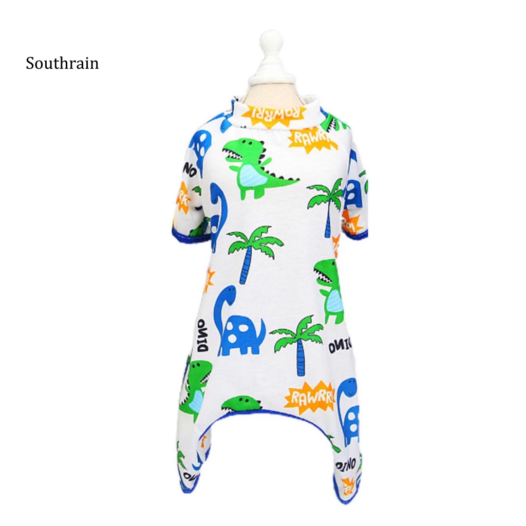 Bộ Áo Liền Quần Bằng Polyester Chống Mòn In Họa Tiết Hoạt Hình Xinh Xắn Cho Thú Cưng