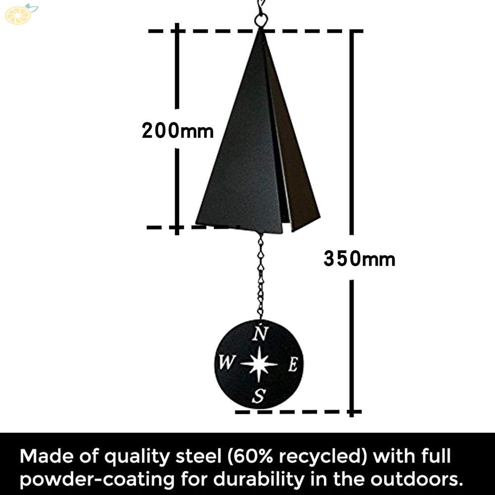 【VARSTR】Wind Chimes Durable Home Decoration Metal Tube Rust Resistant Triangle Shape