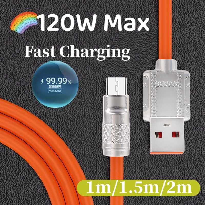 Dây Cáp Sạc Nhanh USB Type-C 1m / 1.5m / 2m 6A Bằng Hợp Kim Nhôm Chất Lượng Cao 3 Màu Tùy Chọn