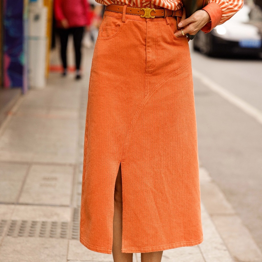 Set Áo Sơ Mi Kẻ Sọc Dài Tay Và Chân Váy Dài Phong Cách Mới 2023