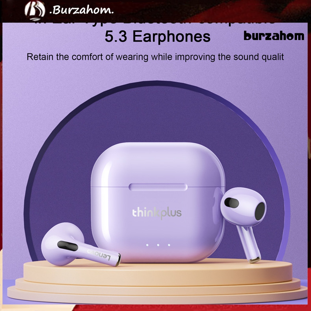 Set 2 Tai Nghe Nhét Tai Lenovo LP40 PLUS 20Hz-20kHz Kết Nối Bluetooth 5.3 Ổn Định Tiện Dụng