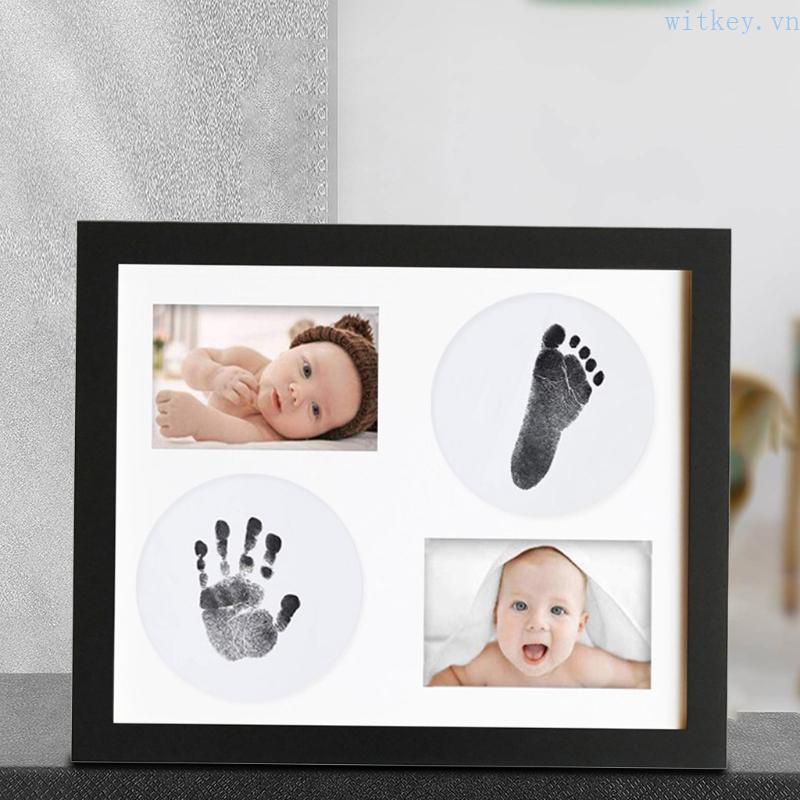 Khung Ảnh Lưu Giữ Dấu Tay Dấu Chân Em Bé Sơ Sinh