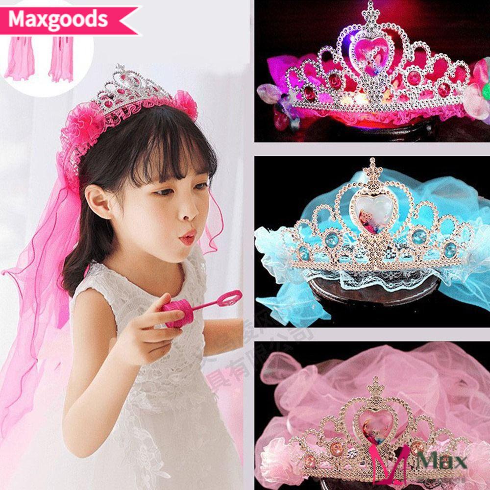 MAXG Cài Tóc Hình Vương Miện Có Đính Đá Lấp Lánh