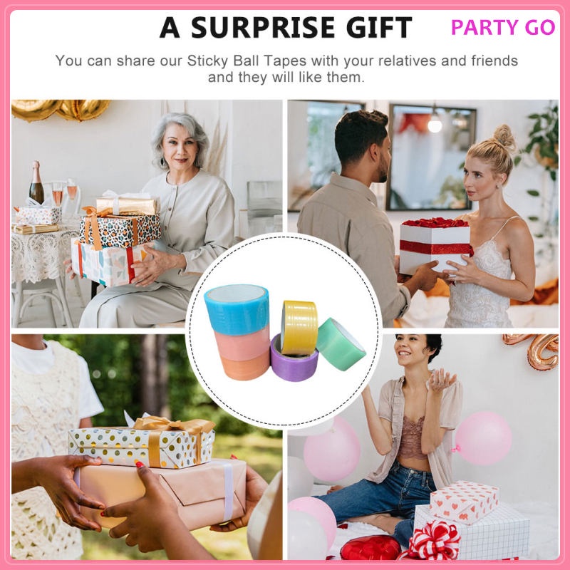 6 Cuộn Băng Dính Đồ Chơi Giảm Căng Thẳng DIY Dễ Thương Vui Nhộn Trang Trí Sổ Tay Cho Trẻ Em