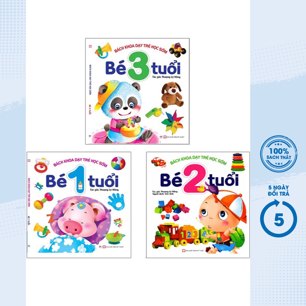 Sách - Bách Khoa Dạy Trẻ Học Sớm - Bé Từ 1 - 3 Tuổi (Bộ 3 Cuốn) - TV