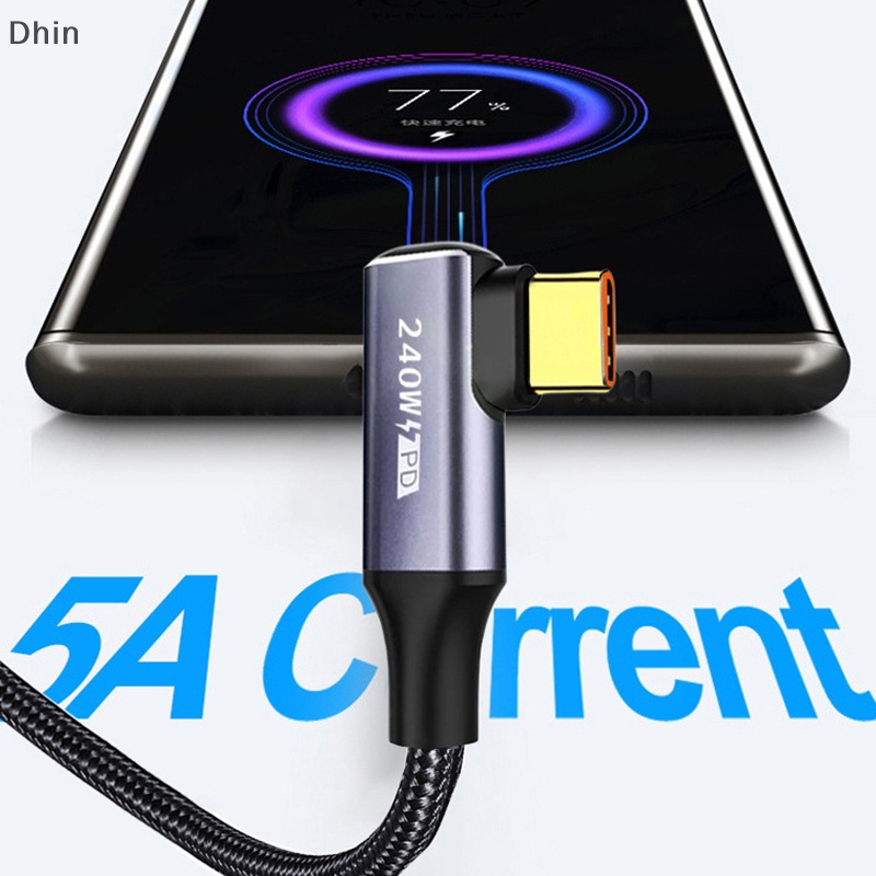 Dây Cáp Sạc Nhanh 90 Độ Chuyển Đổi USB C Sang C PD240W Dài 1m