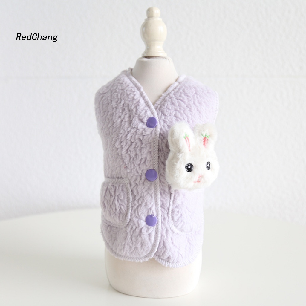 Rc ~ Áo Vest Lông Thỏ Hai Lớp Thoải Mái Thời Trang Thu Đông Dành Cho Thú Cưng Mặc Hàng Ngày
