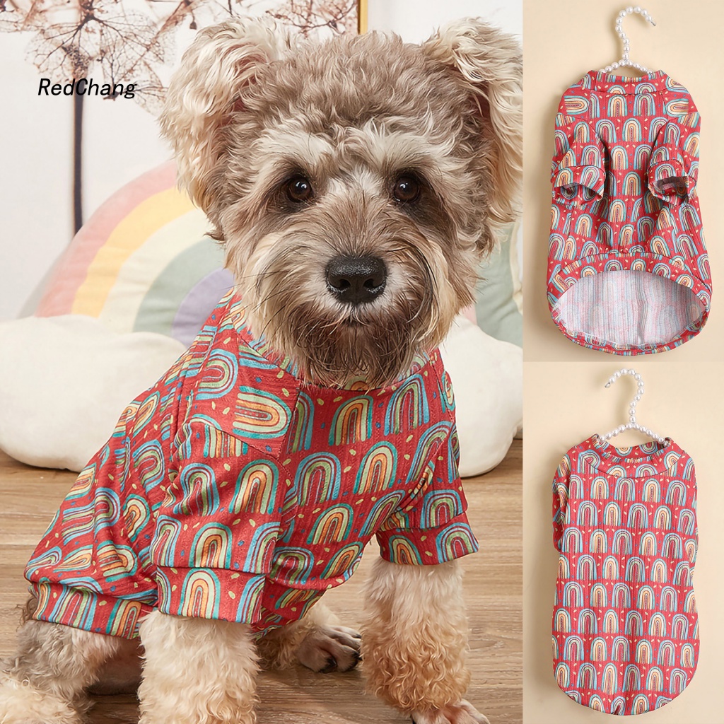 Rc ~ Áo Thun Mùa Xuân Thoáng Khí In Họa Tiết Schnauzer Poodle Hai Ống Cho Cún Cưng