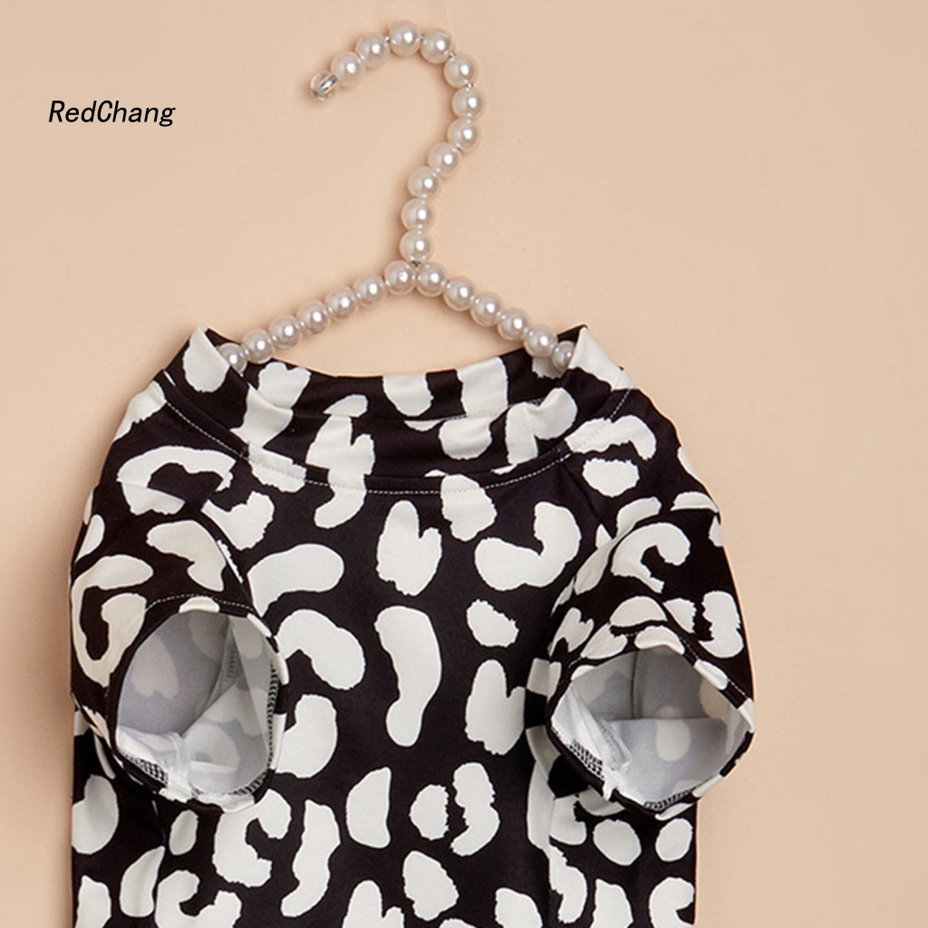 Rc ~ Áo Sweater In Họa Tiết Da Báo Màu Trắng Đen Cá Tính Dành Cho Thú Cưng Mặc Ngoài Trời