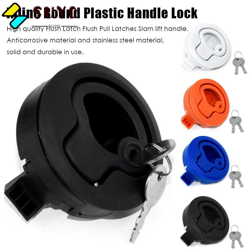 Bộ Chốt Khóa Cửa Dạng Đẩy Hình Tròn Bằng Nhựa