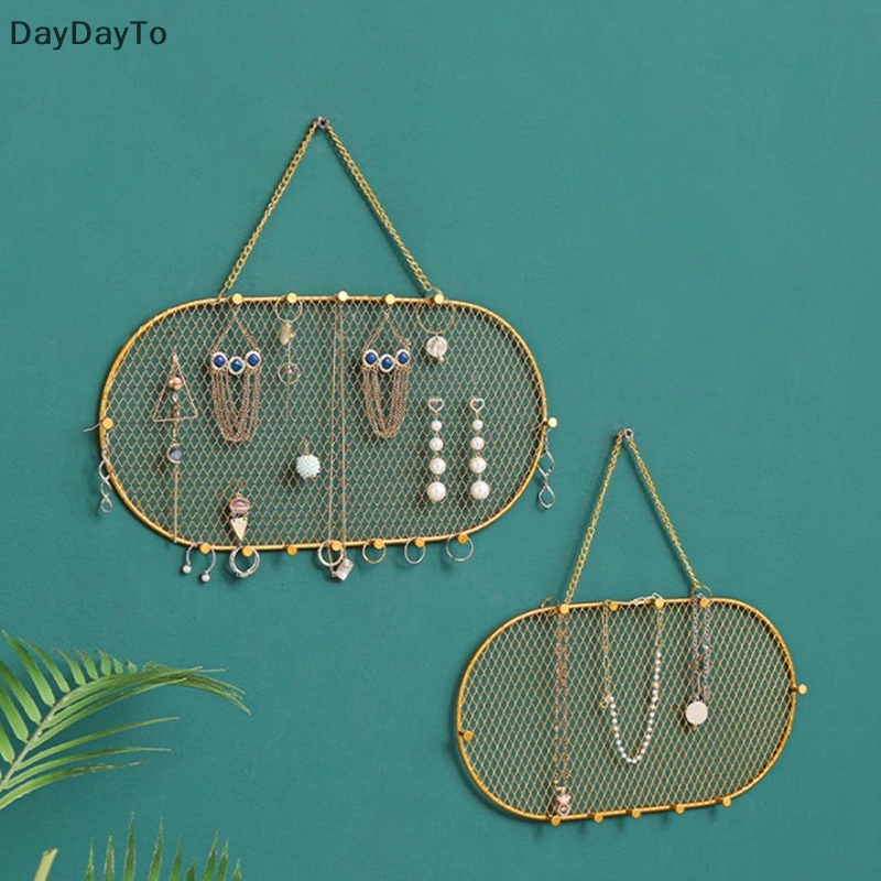 Daydayto Giá Sắt Nhẹ Phong Cách Bắc Âu Sang Trọng Trưng Bày Trang Sức Chìa Khóa Có Thể Đóng Vào Tường