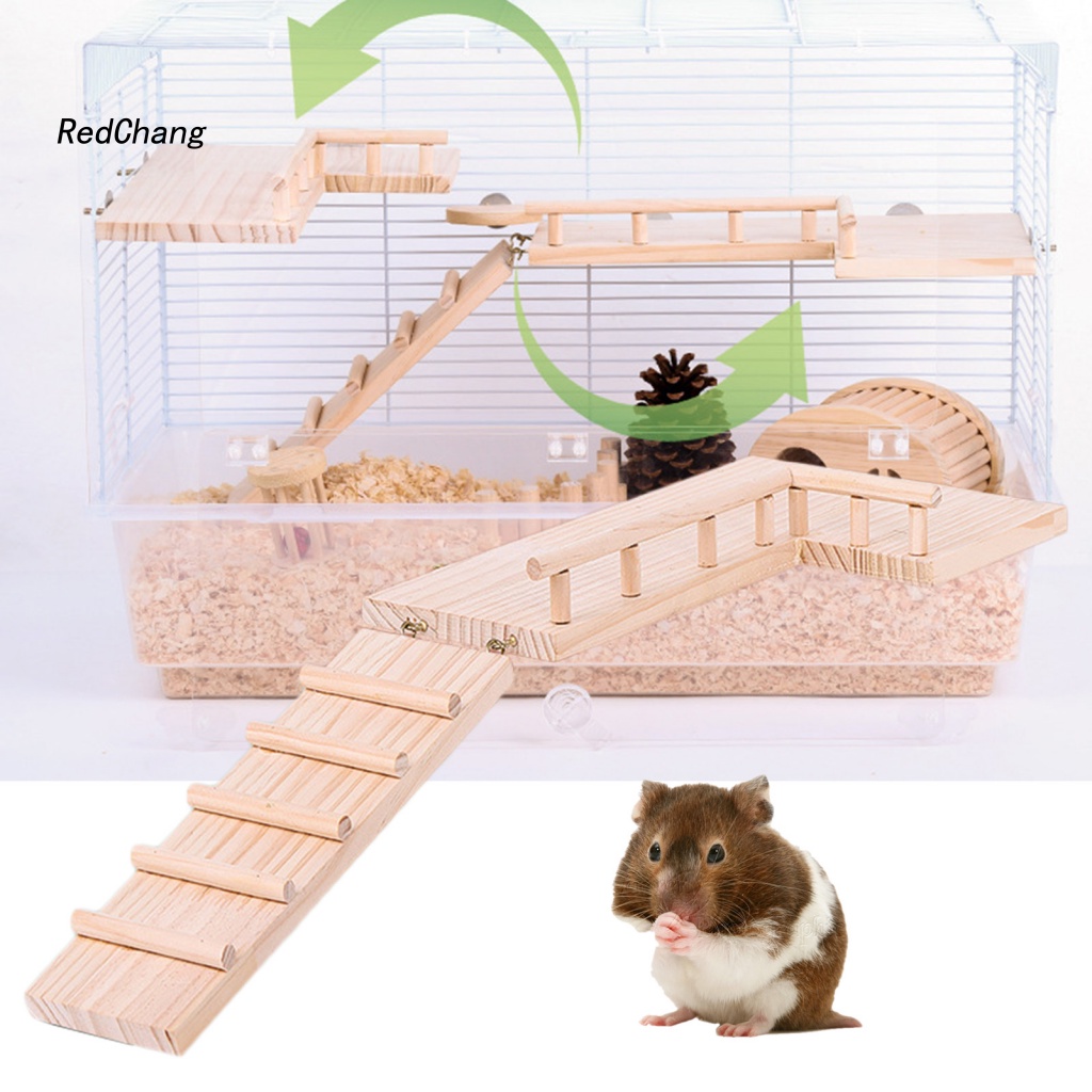 1 Bộ Đồ Chơi Leo Thang Bằng Gỗ Tự Nhiên Cho Chuột Hamster