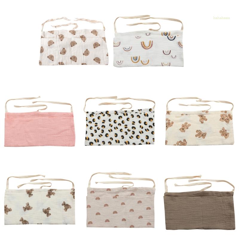 Túi Đựng Đồ Hai Lớp Bằng Cotton Treo Xe Đẩy Em Bé Đa Năng
