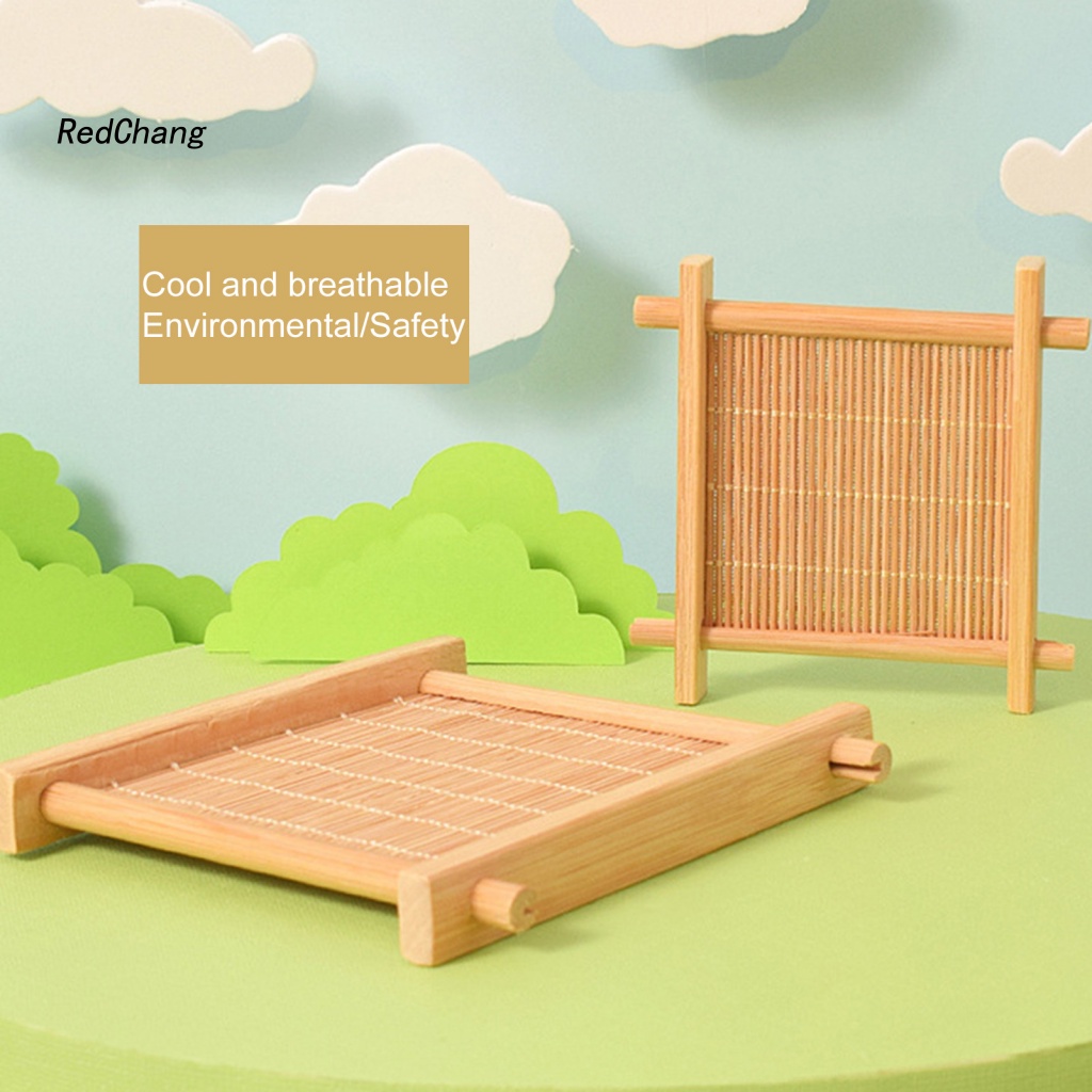 Rc ~ Đệm Tre Lót Chuồng Hamster Thủ Công Chịu Tải Nặng Chống Cắn Bền Bỉ Mùa Hè Mát Mẻ