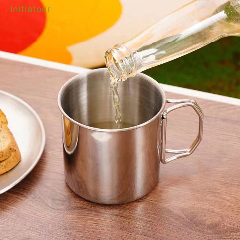 Cốc Uống Nước Bằng Thép Không Gỉ Có Thể Gấp Gọn Tiện Dụng