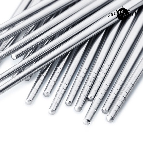 1 Đôi Đũa Chống Trượt Bằng Thép Không Gỉ Thân Thiện Với Môi Trường