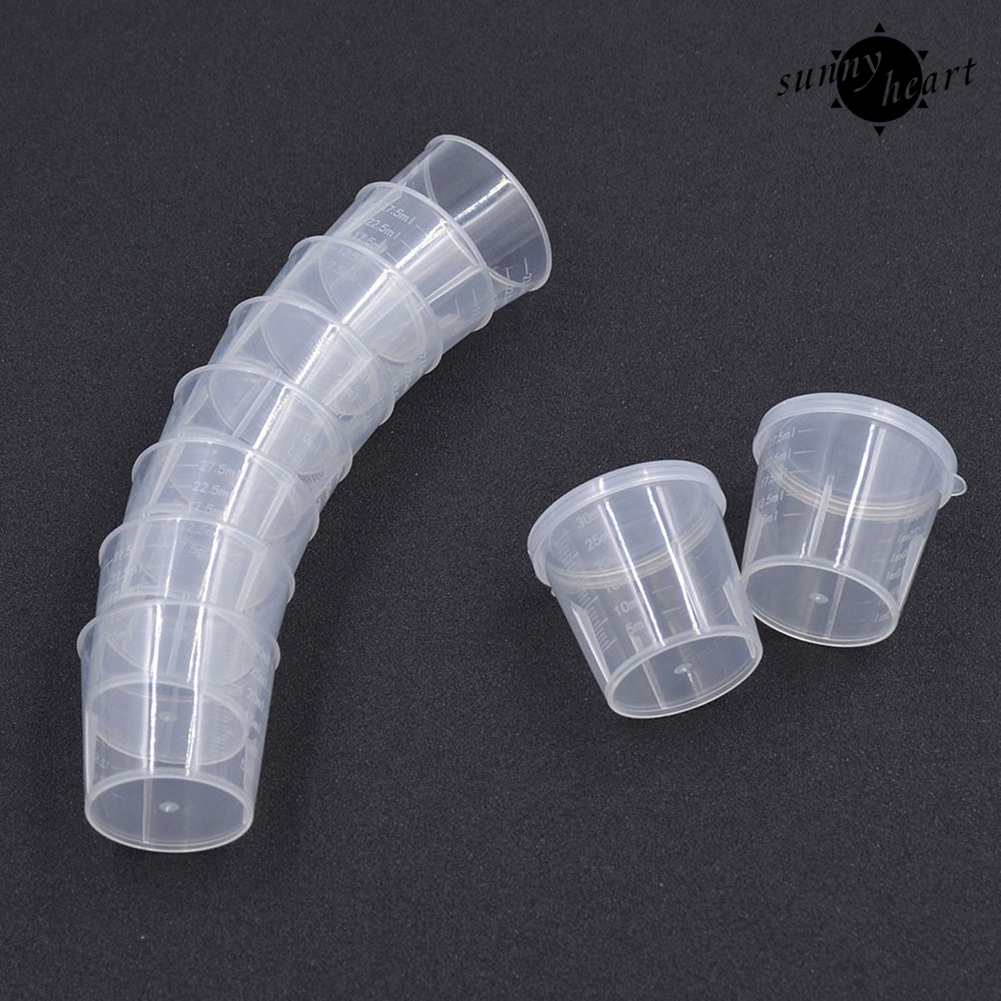 Set 10 Cốc Nhựa Đo Lường 30ml Tiện Dụng Cho Phòng Thí Nghiệm / Nhà Bếp
