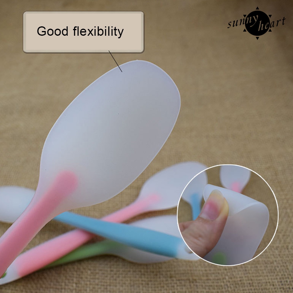 Muỗng Trộn Kem / Bơ Bằng Silicone Chống Dính Tiện Dụng