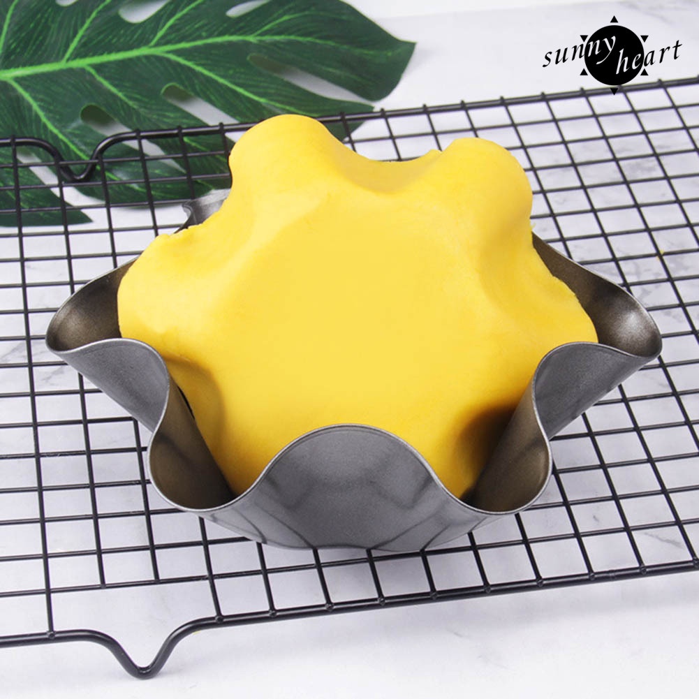 Đĩa Đựng Thức Ăn Bằng Thép Carbon Không Dính Hình Hoa