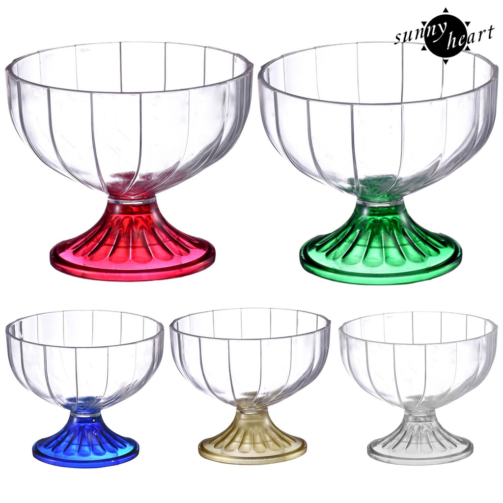 Cốc Lắc Kem / Sữa Tráng Miệng Bằng Acrylic Trong Suốt Không Thể Tái Sử Dụng 300ml