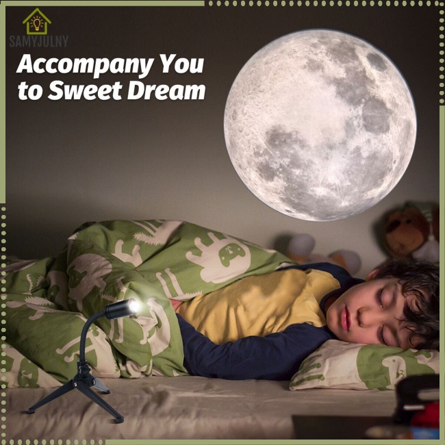 Đèn Led Chiếu Sao / Mặt Trăng 3 Màu Tùy Chỉnh Góc Độ 360 Độ Hình Galaxy Và Bầu Trời Sao