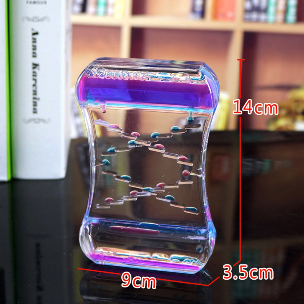=Christmas=Liquid Oil Droplet Dynamic Water Leakage Hourglass Bubble Ornaments For Women