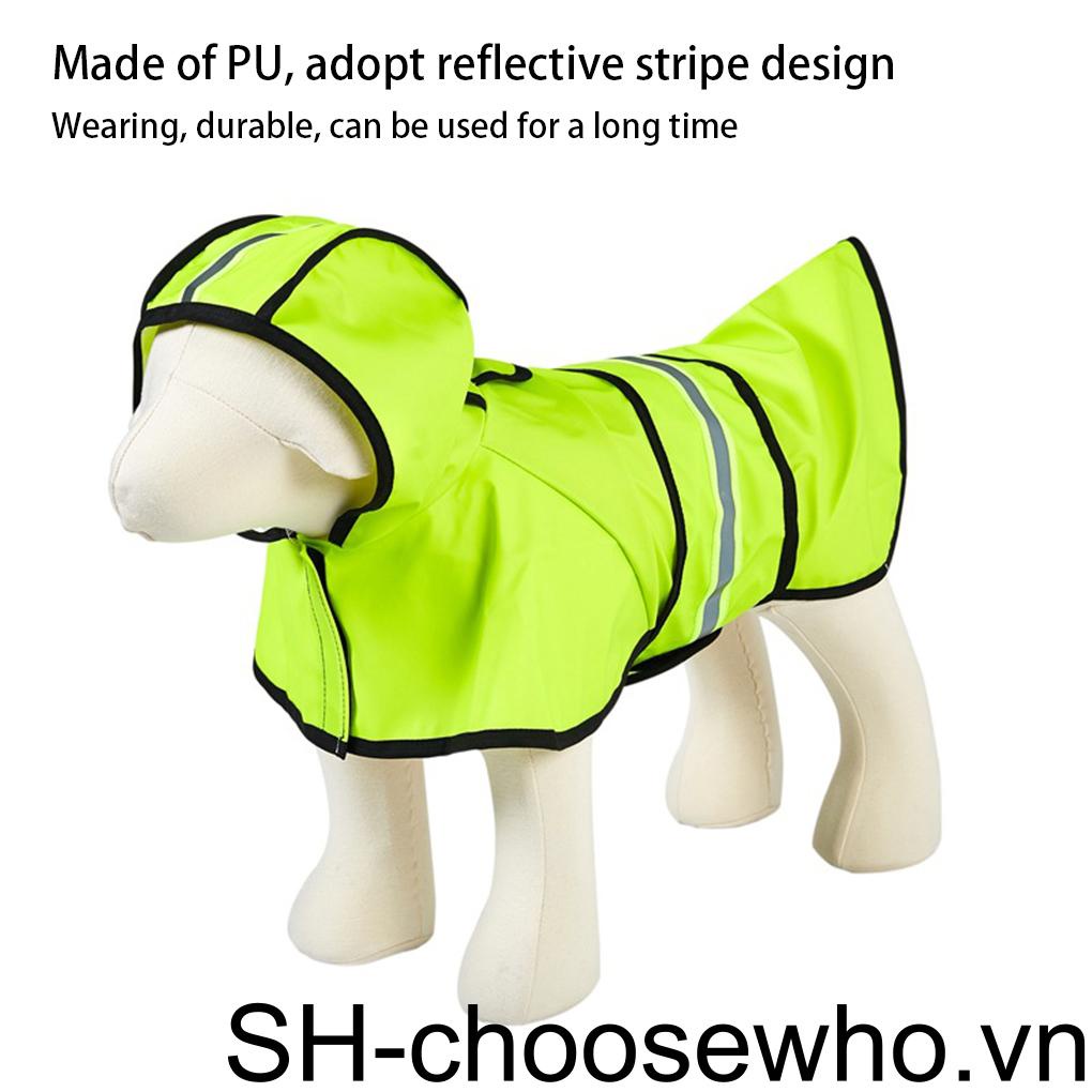 Áo Mưa Có Mũ Trùm Thoáng Khí Chống Thấm Nước Thông Dụng Cho Thú Cưng