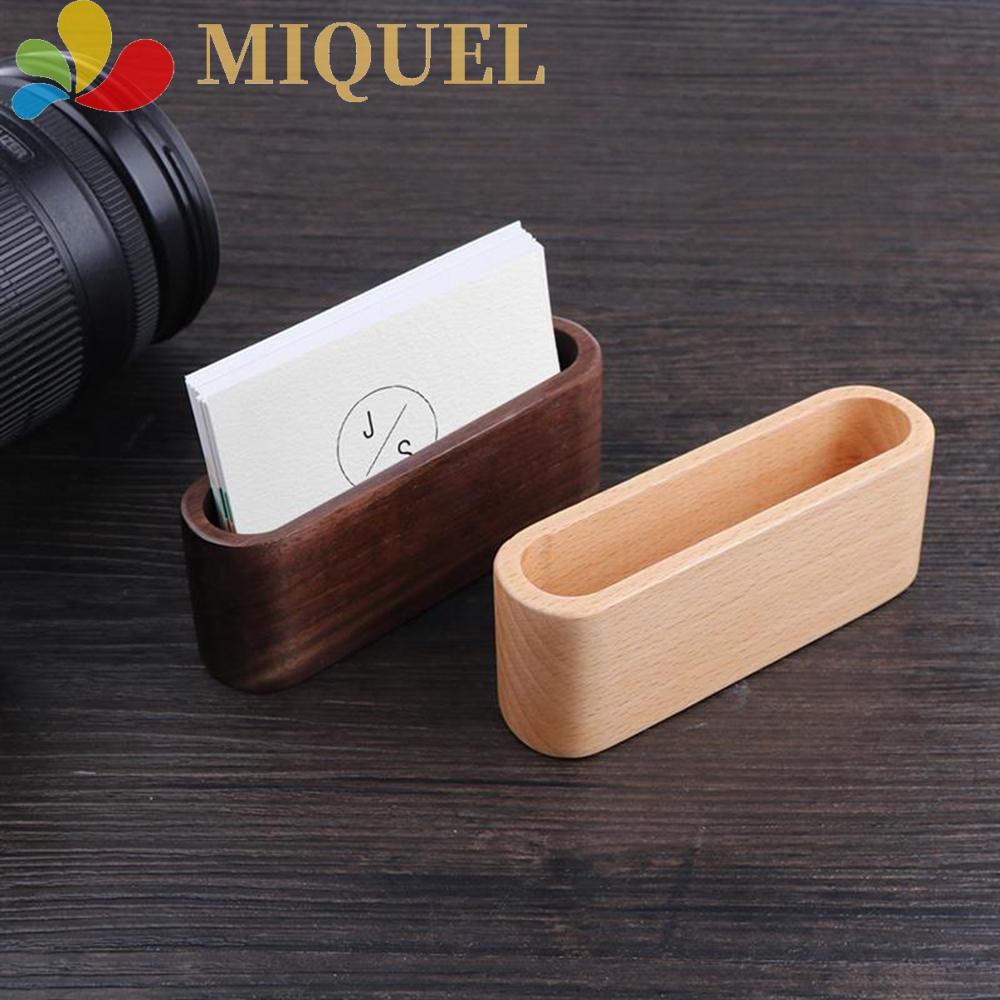 Hộp Đựng Trưng Bày Thẻ Ghi Chú Màu Đen Óc Chó Trang Trí Văn Phòng
