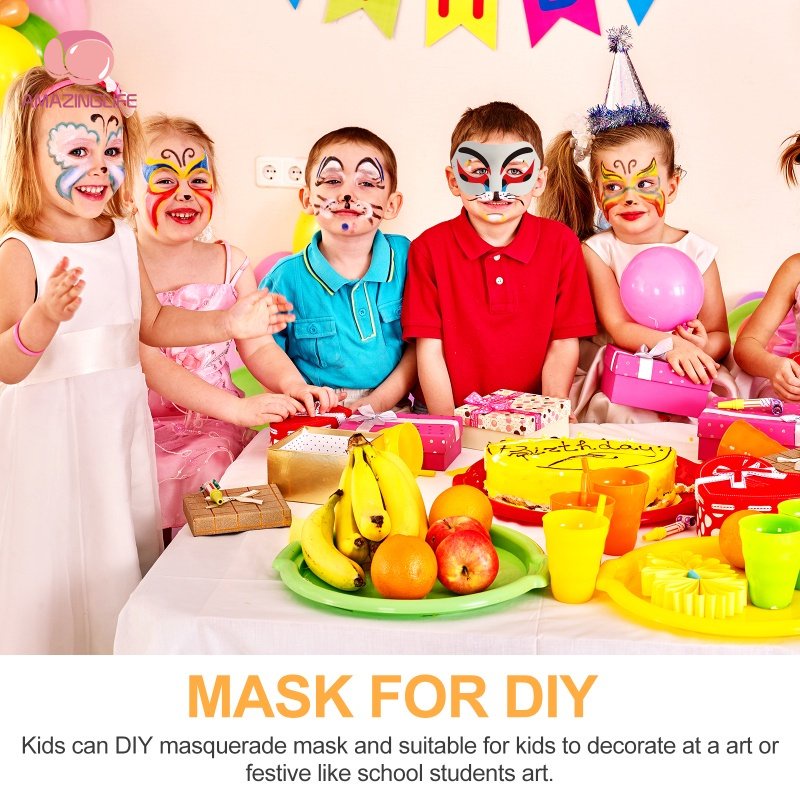 Mặt Nạ Hóa Trang Halloween Hình Mèo / Cáo / Mặt Nạ Trắng Rỗng Nhiều Phong Cách