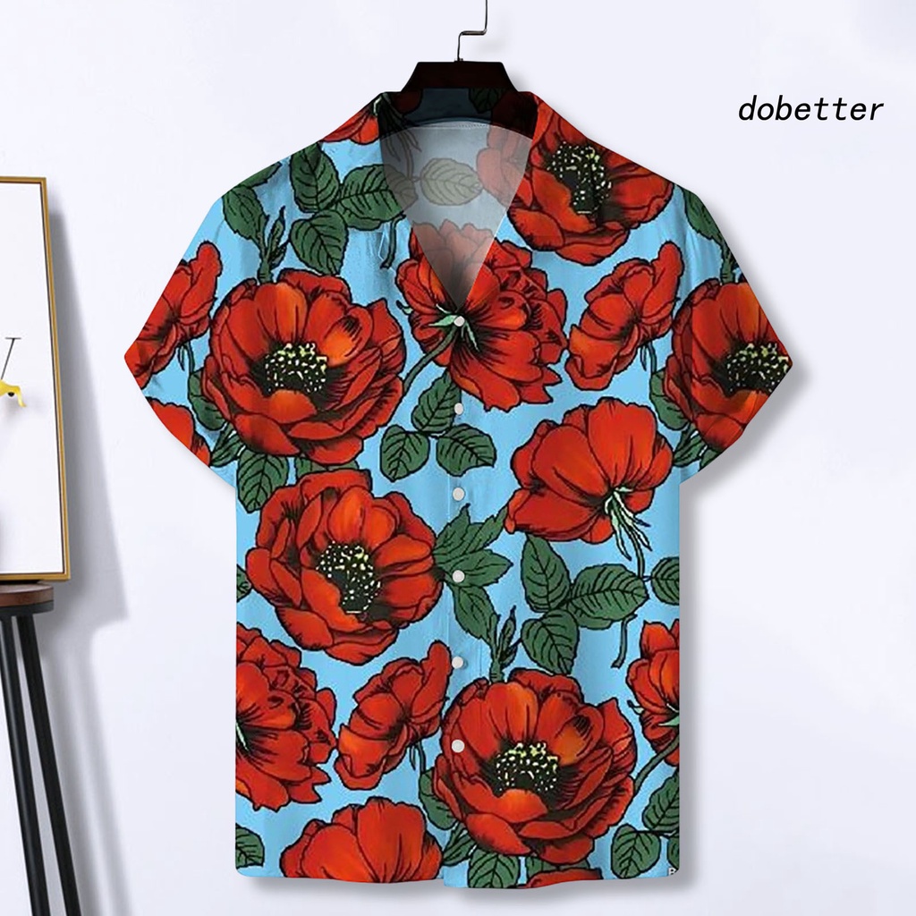 Áo Sơ Mi Ngắn Tay Dáng Rộng In Họa Tiết Cây Dừa Thời Trang Dành Cho Nam