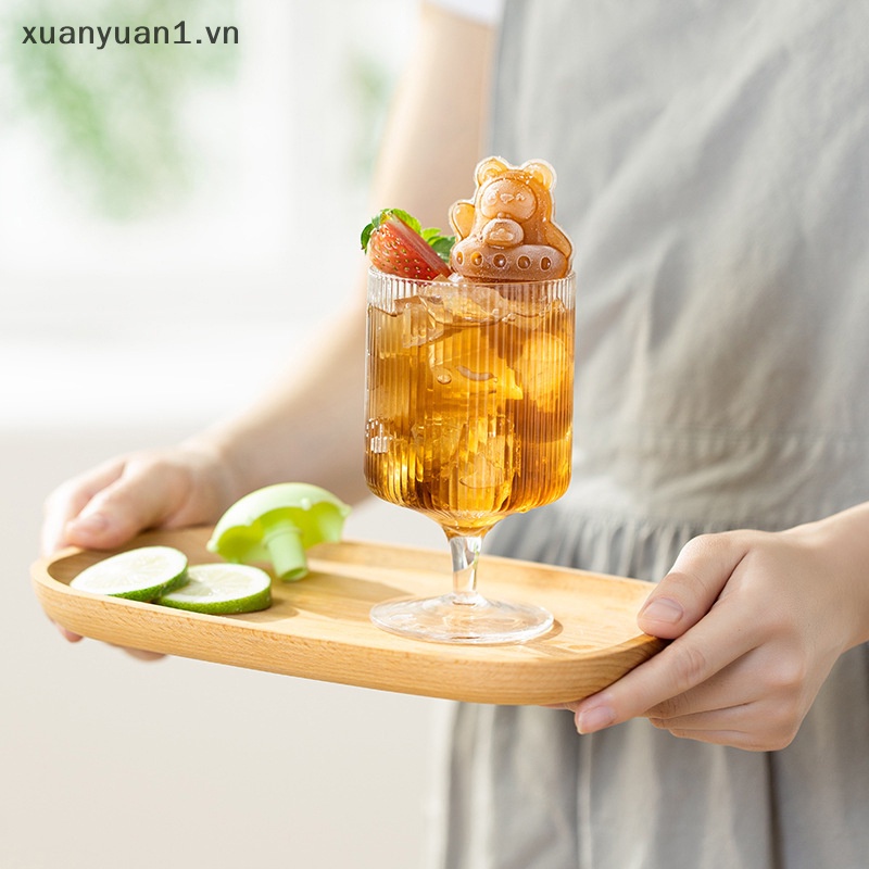 Khuôn Silicon Làm Đá 4 Ô Hình Gấu Nhỏ 3D