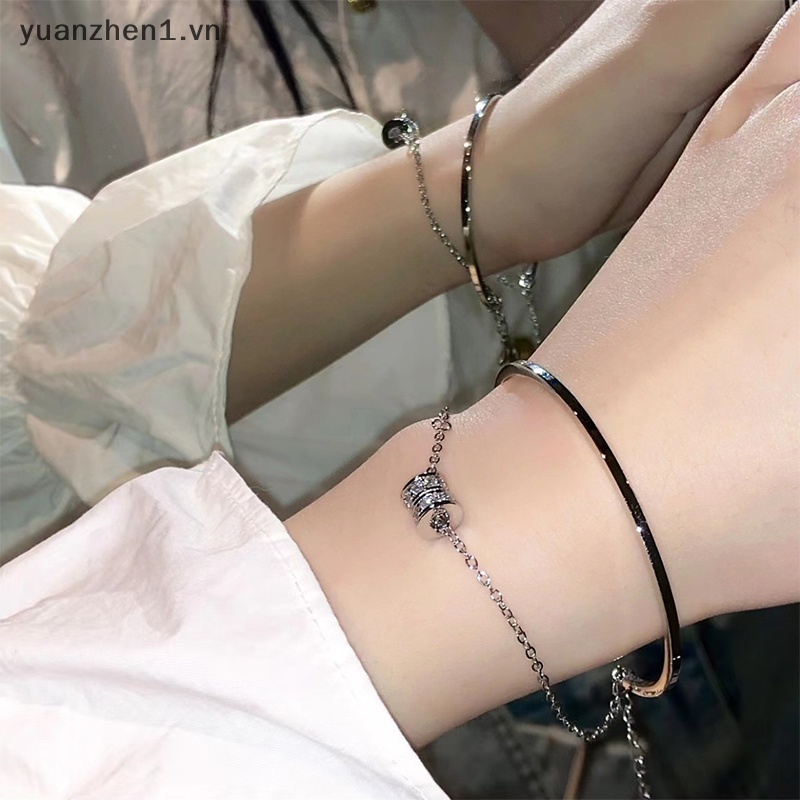 Vòng Đeo Tay Hai Tầng Dạng Chuỗi Xích Nhỏ Xinh Ngọt Ngào Dễ Phối Đồ Cho Bạn Gái