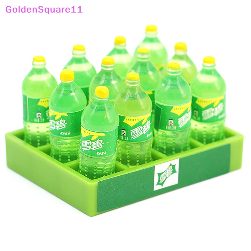 Khay Đựng Nước Ngọt / Soda Mini Màu Vàng Dùng Trang Trí Nhà Búp Bê DIY