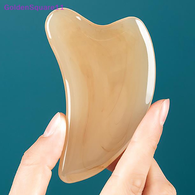 Bảng Guasha Mát Xa Bằng Nhựa Resin Màu Vàng Đồng Cho SPA / Mắt / Mặt