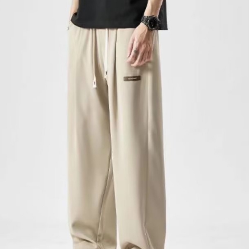 Quần Dài Ống Rộng Vải Lụa Mát Thời Trang Mùa Hè Cho Nam
